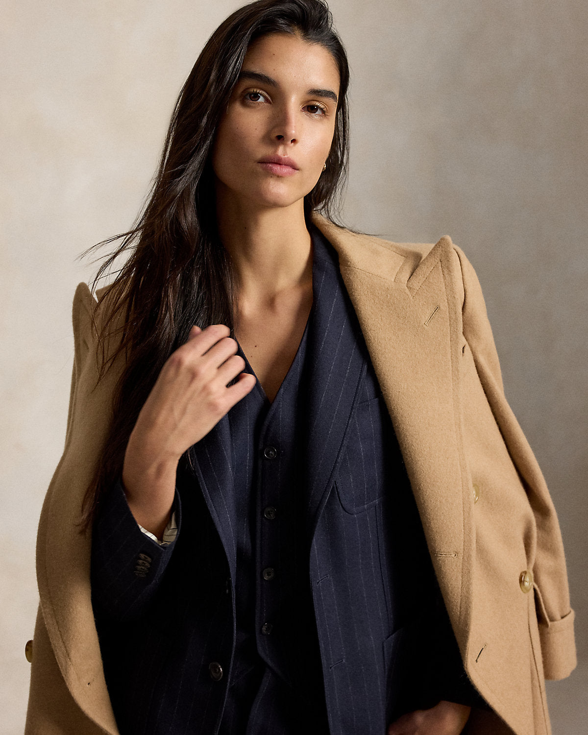 Single-Breasted Pinstripe Wool Blazer