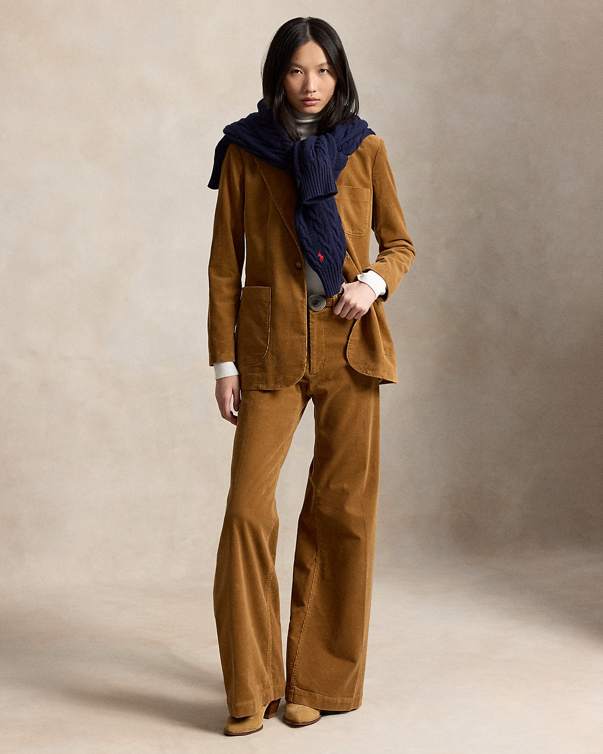 Single-Breasted Corduroy Blazer