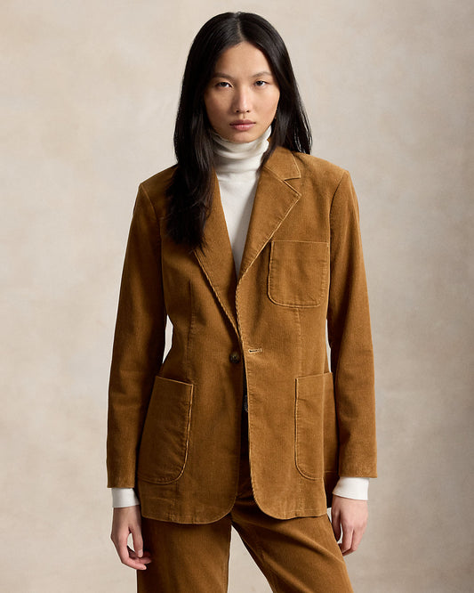 Single-Breasted Corduroy Blazer