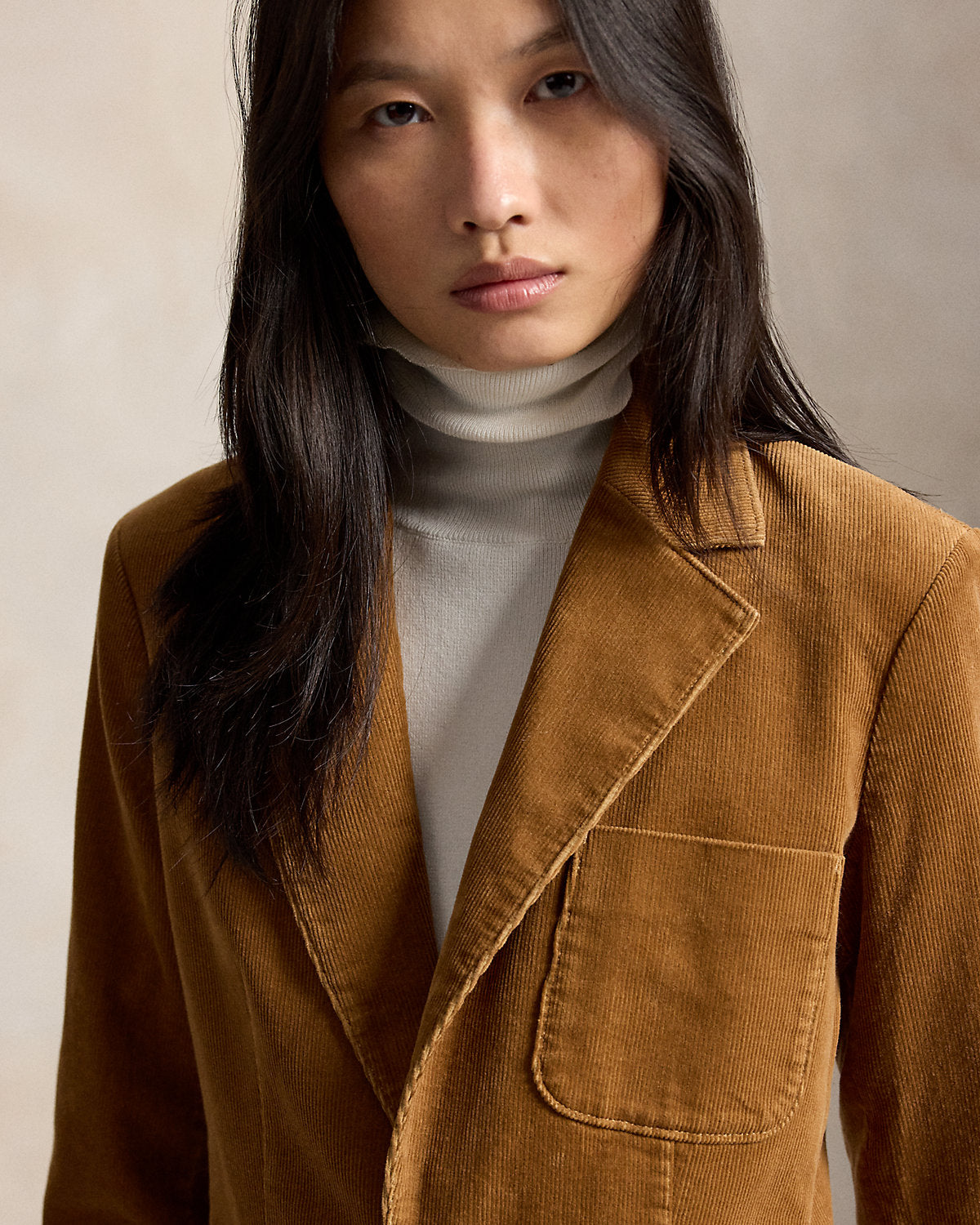 Single-Breasted Corduroy Blazer
