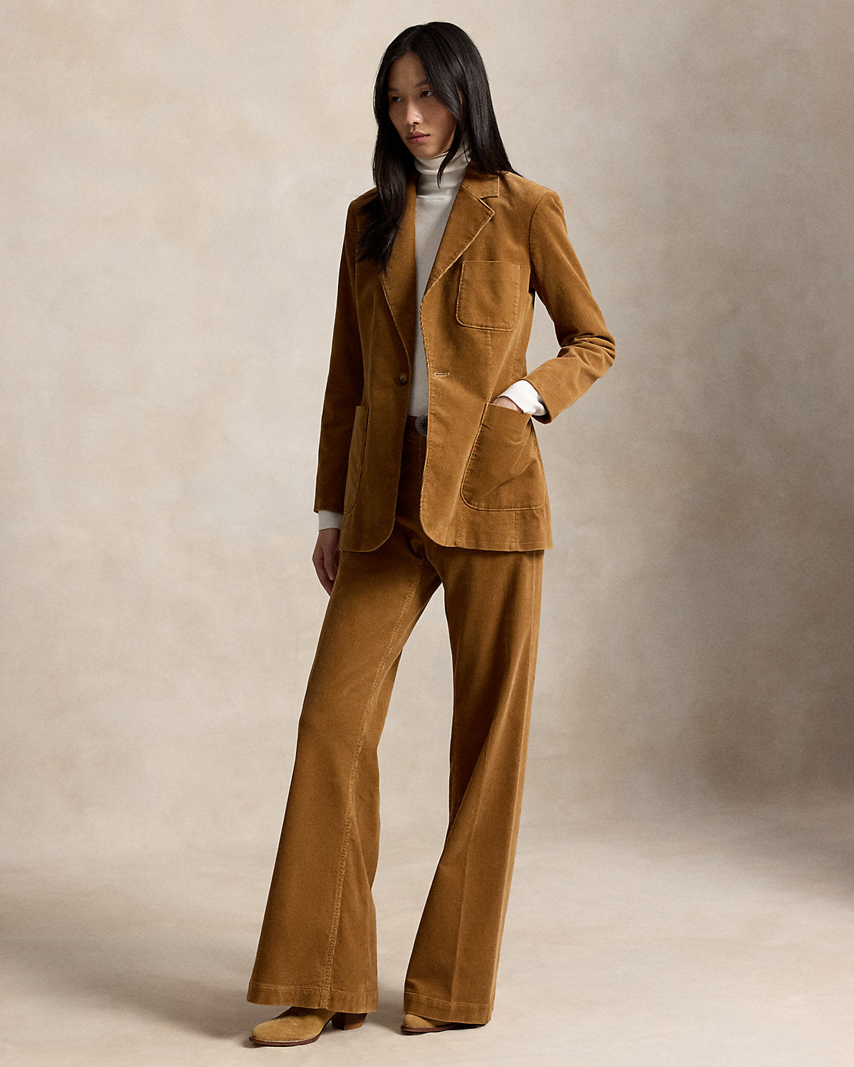 Single-Breasted Corduroy Blazer