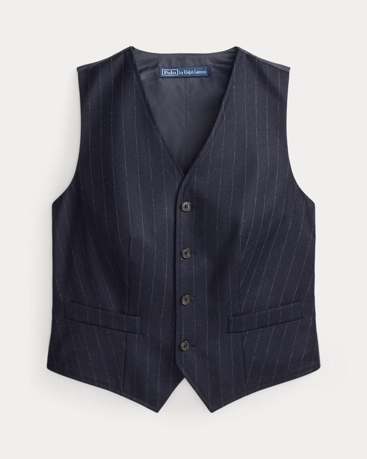 Pinstripe Wool Flannel Vest