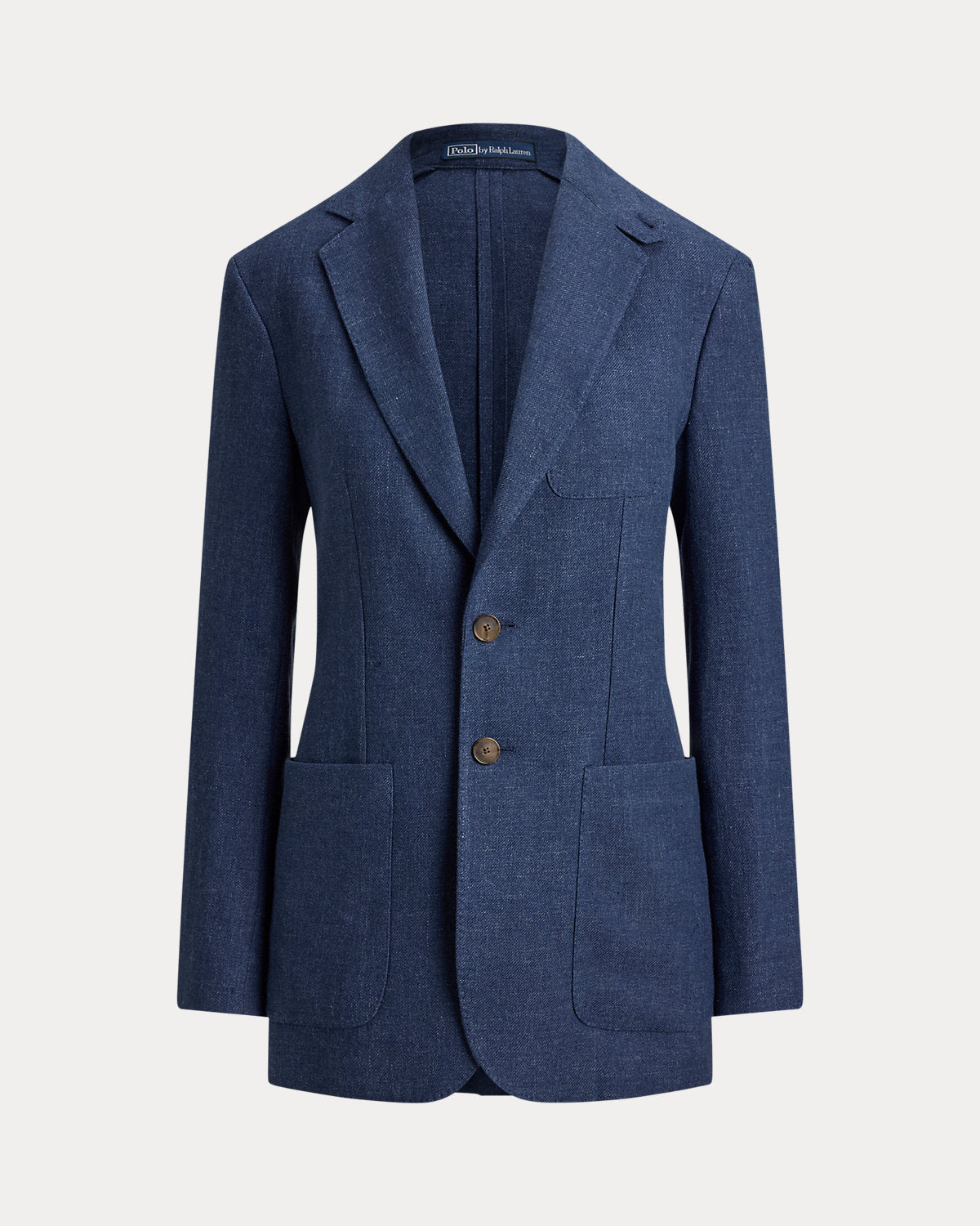 Single-Breasted Linen-Cotton Blazer