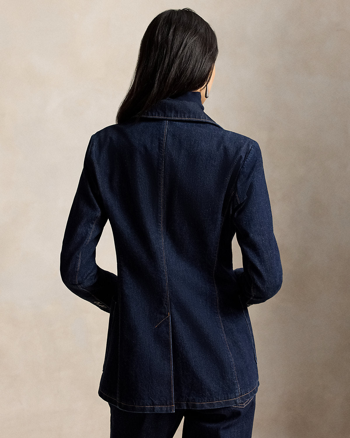 Single-Breasted Denim Blazer
