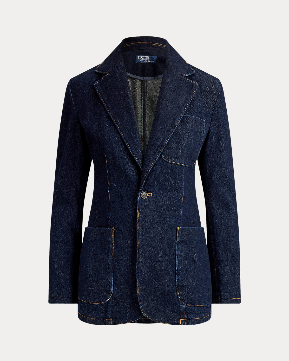 Single-Breasted Denim Blazer