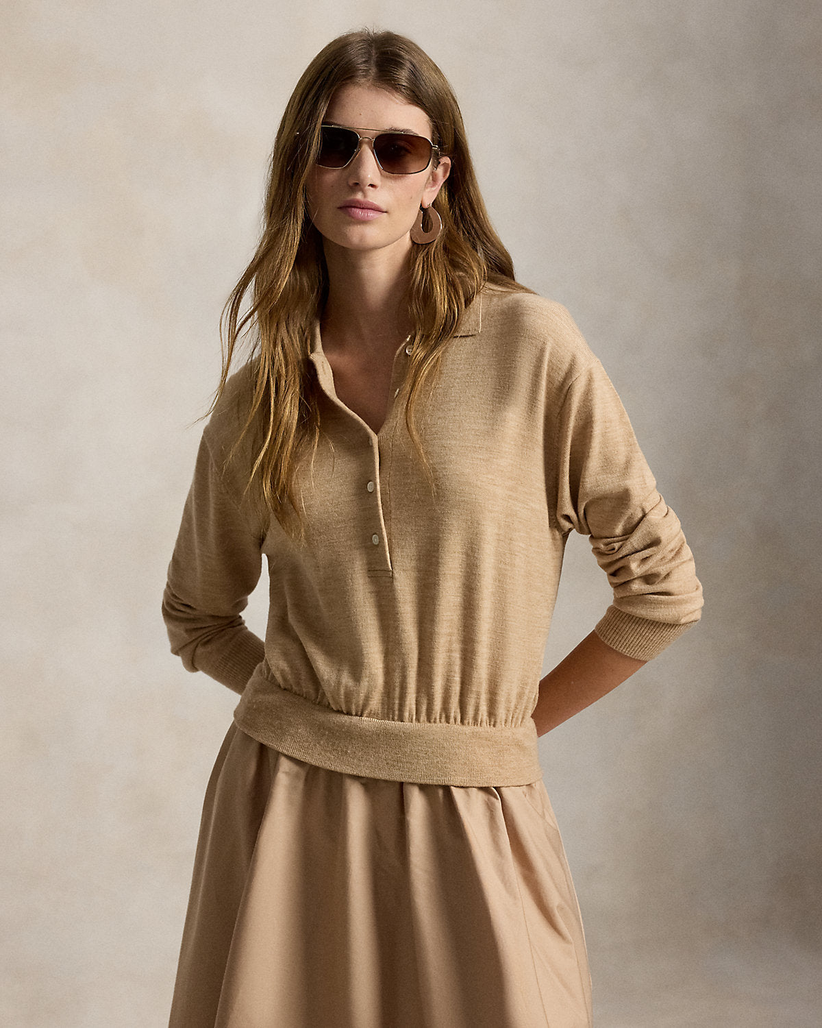 Hybrid Knit Polo-Bodice Dress