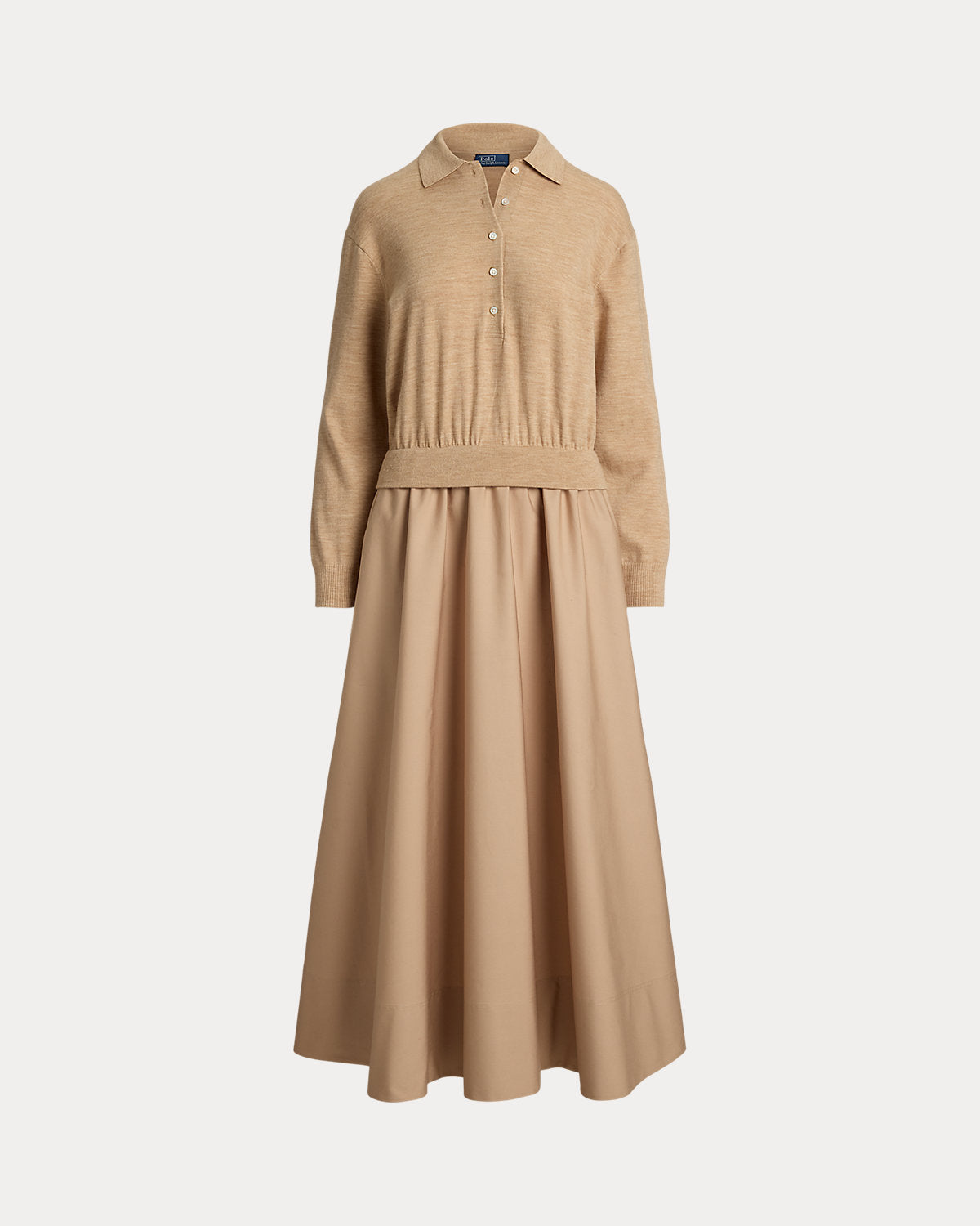Hybrid Knit Polo-Bodice Dress