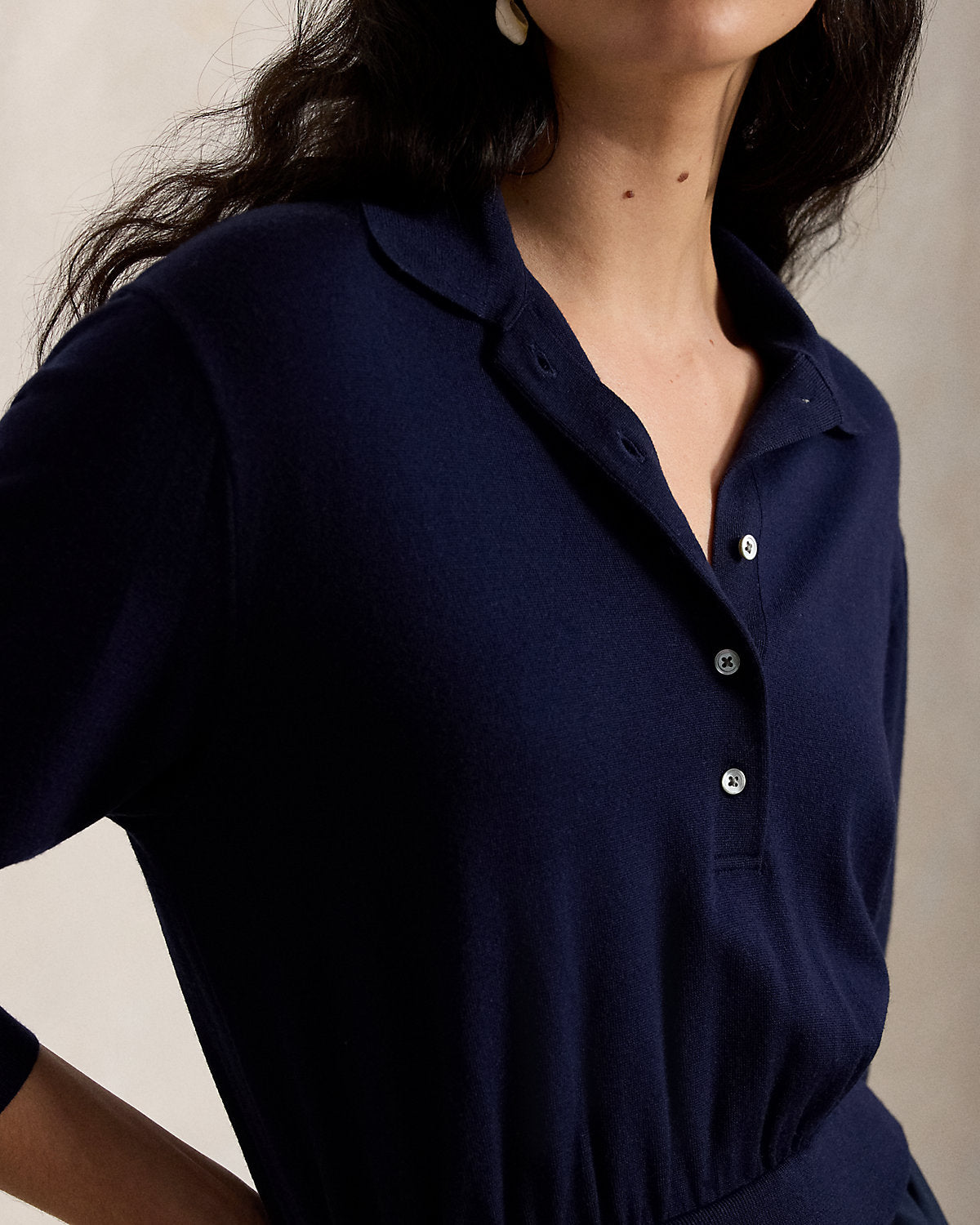 Hybrid Knit Polo-Bodice Dress