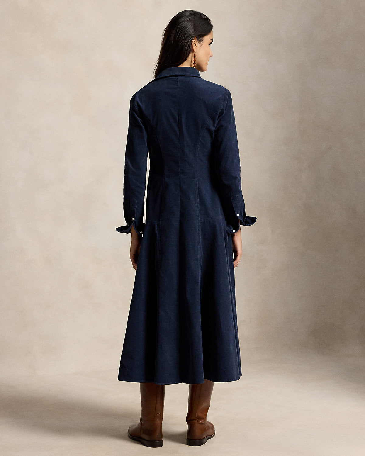 Corduroy A-Line Shirtdress