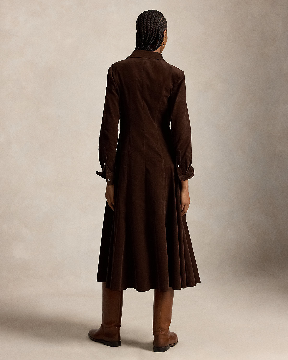 Corduroy A-Line Shirtdress