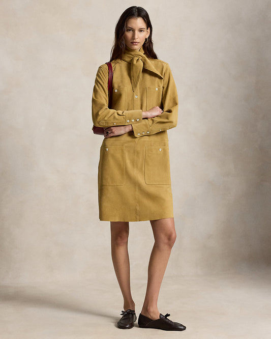 Suede Utility Dress