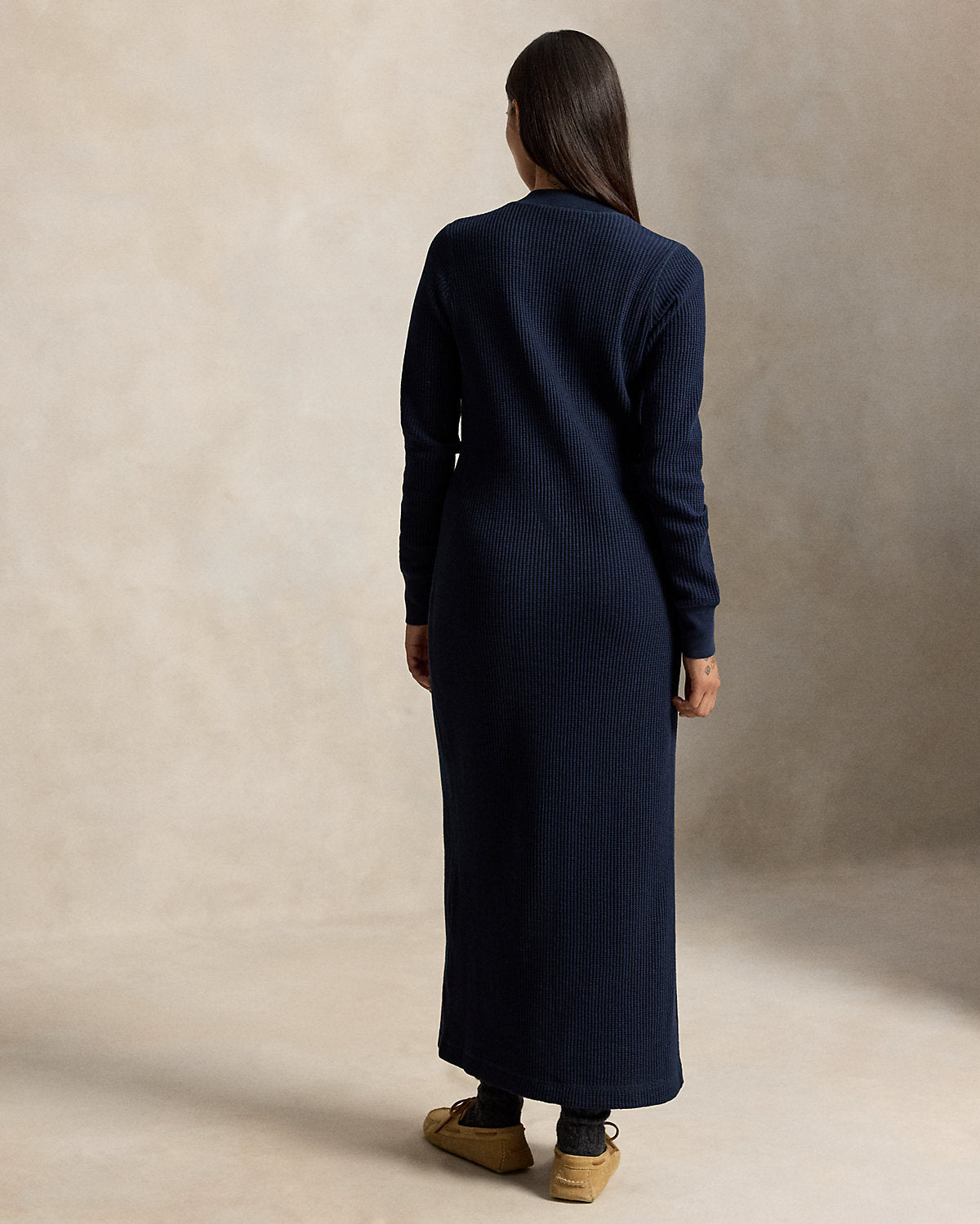Waffle-Knit Cotton Dress