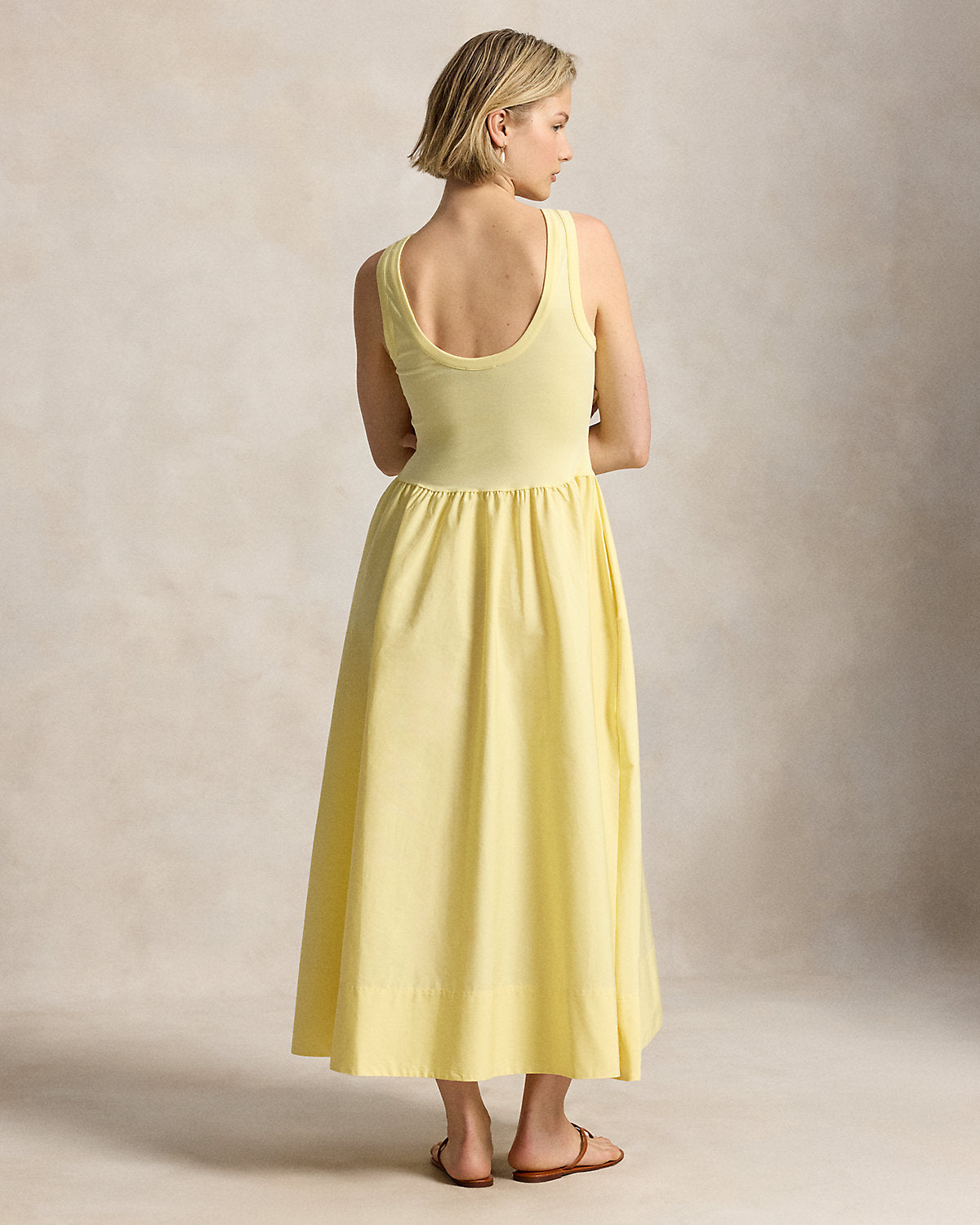 Ponte-Bodice Sleeveless Dress