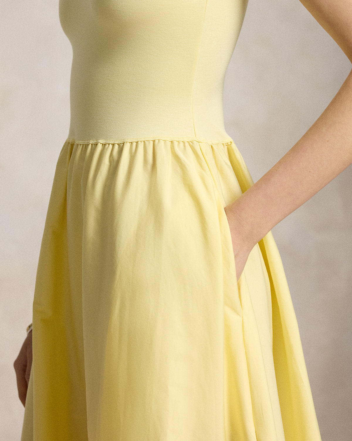 Ponte-Bodice Sleeveless Dress