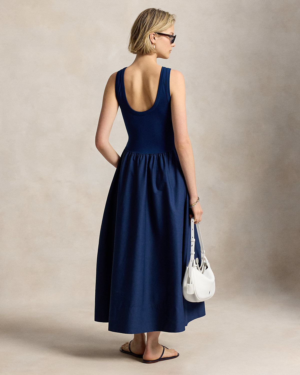 Ponte-Bodice Sleeveless Dress