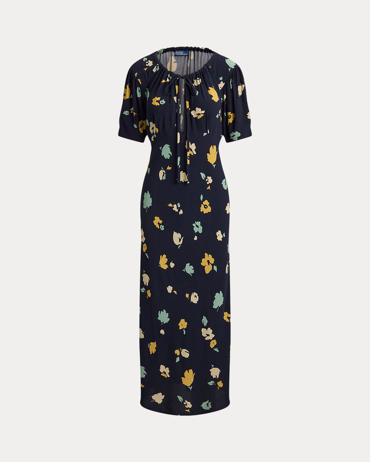 Floral-Print Crepe Dress
