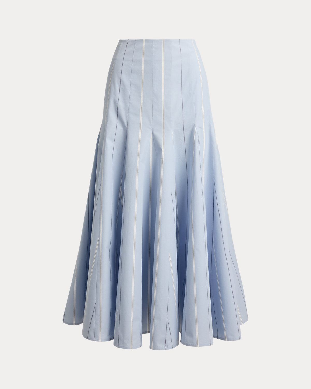 Striped Cotton A-Line Skirt