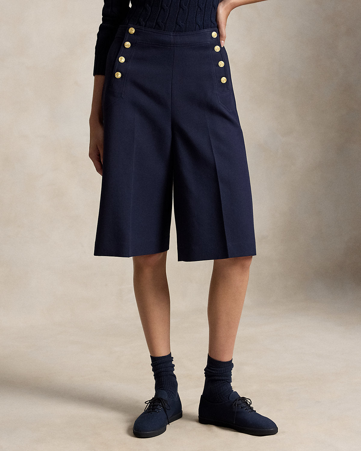 Beaton Cotton-Wool Culotte Pant