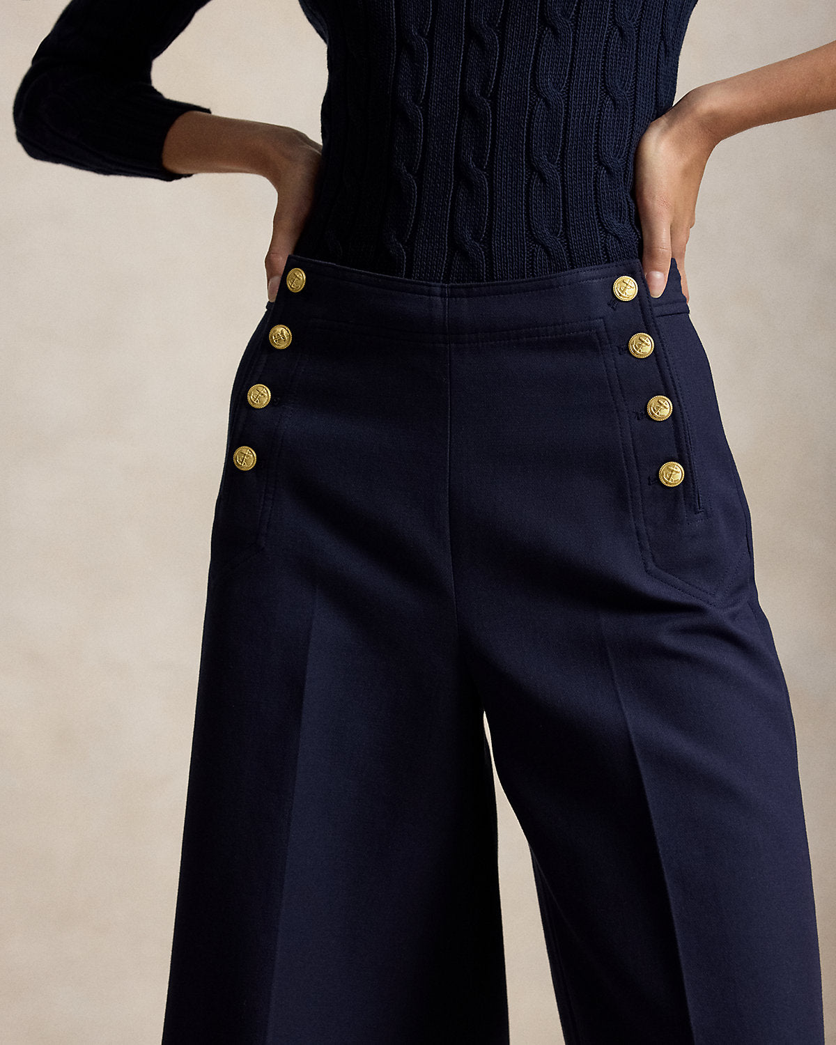 Beaton Cotton-Wool Culotte Pant