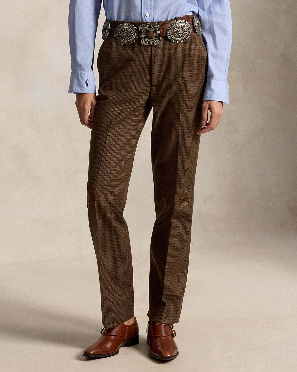 Houndstooth Tweed Slim Pant