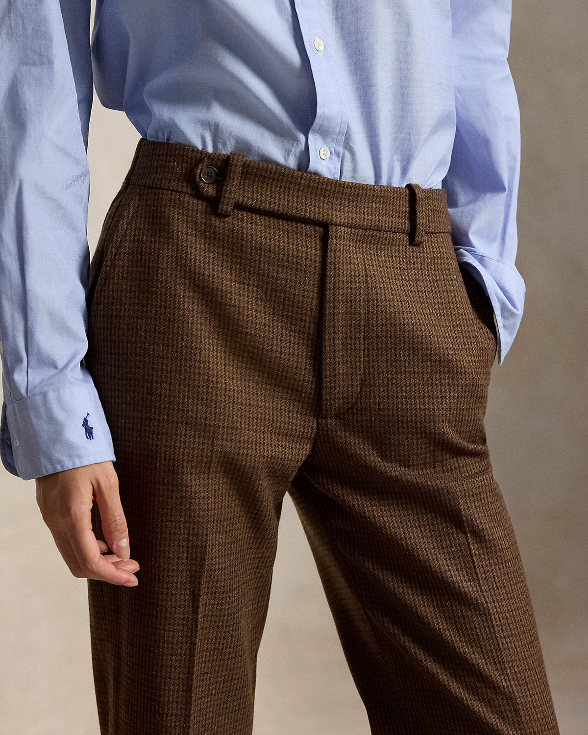 Houndstooth Tweed Slim Pant