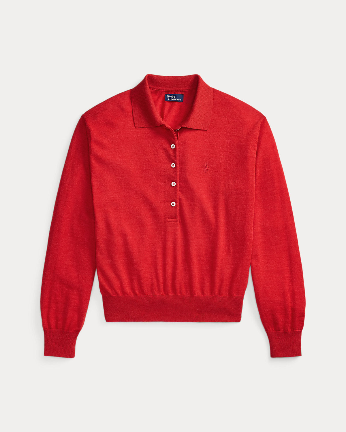 Women's Wool Polo-Collar Sweater
