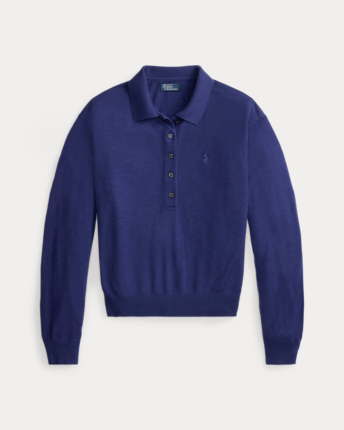 Women's Wool Polo-Collar Sweater