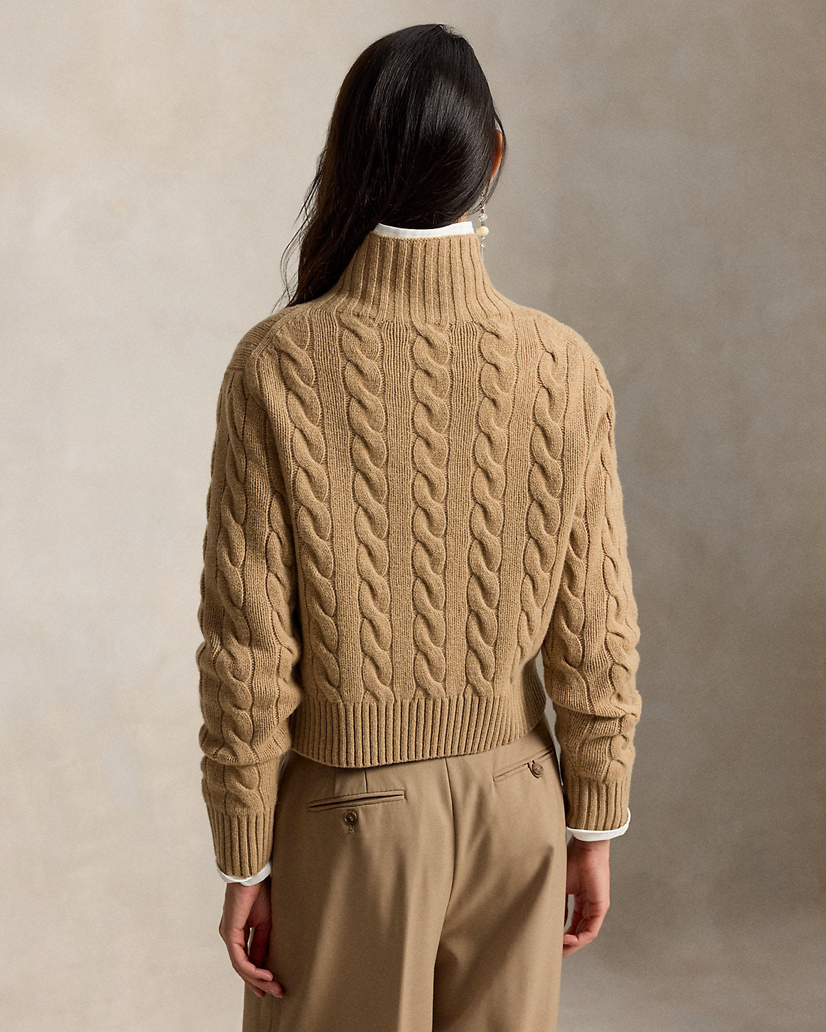 Cable-Knit Wool-Cashmere Turtleneck