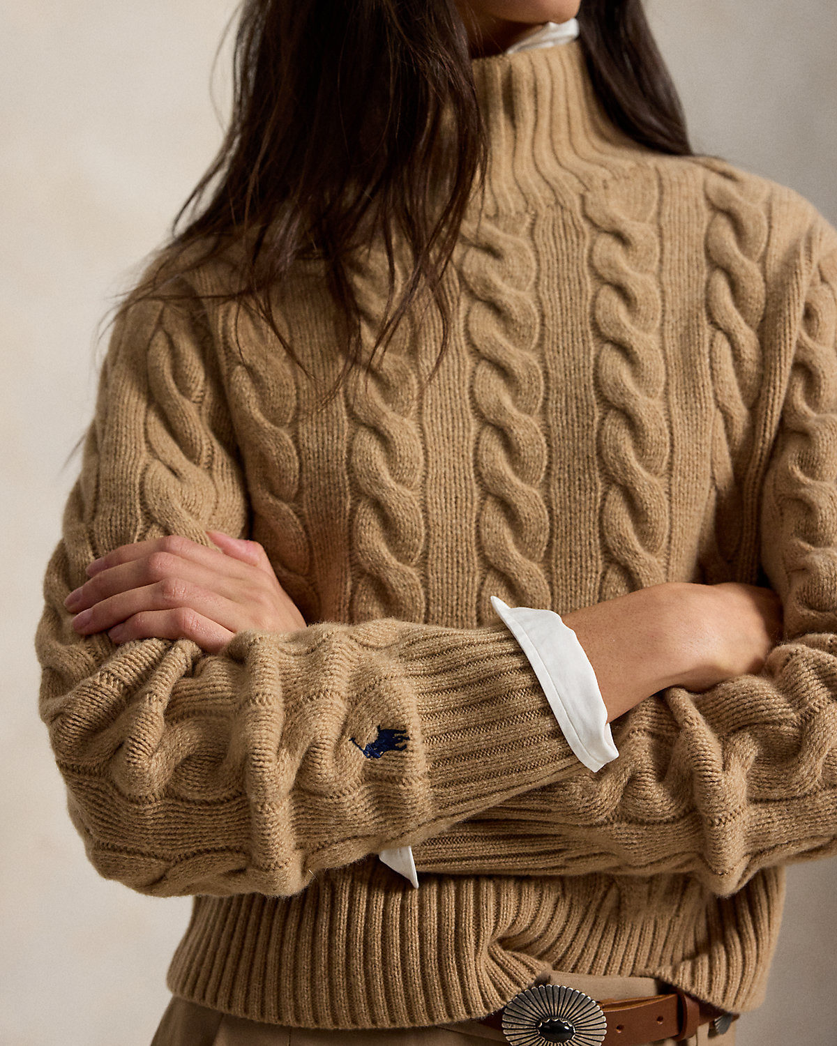 Cable-Knit Wool-Cashmere Turtleneck