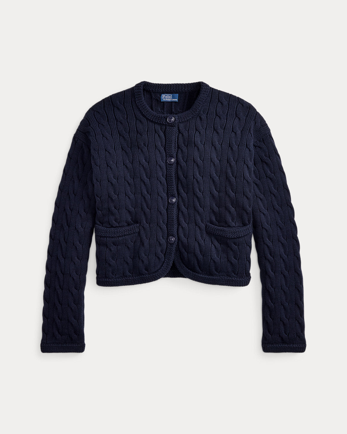 Cable-Knit Cotton-Blend Cardigan