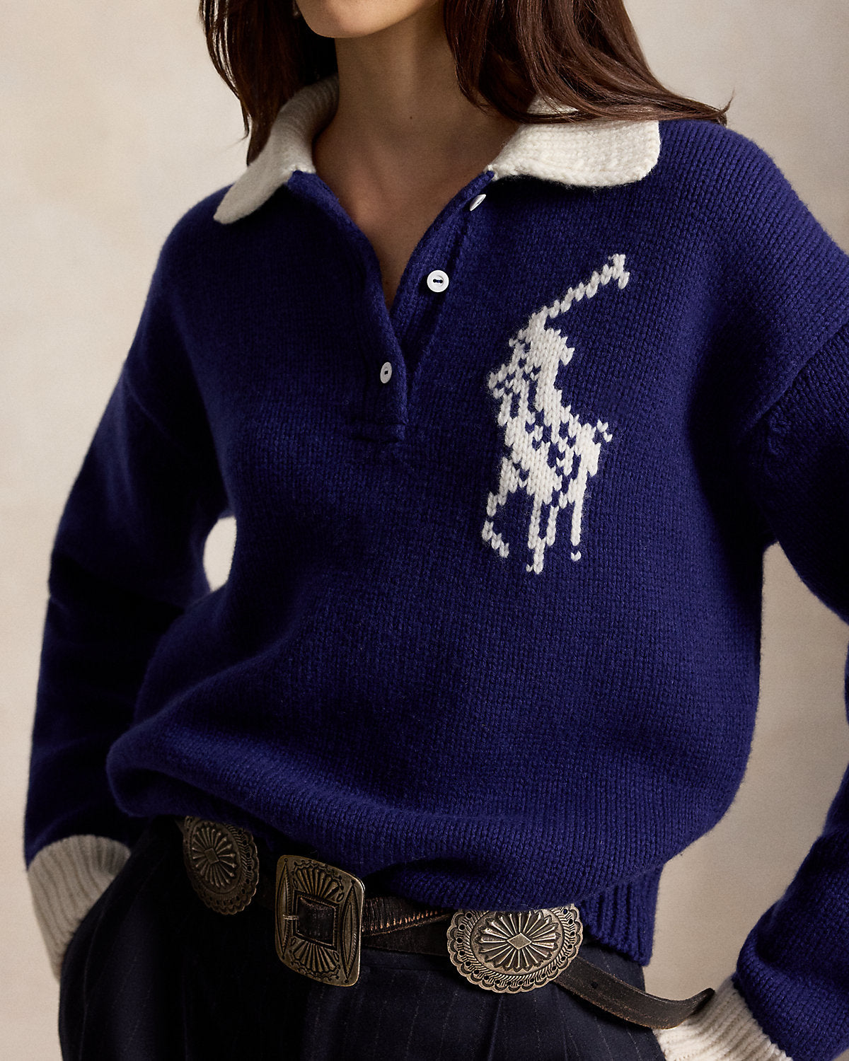 Big Pony Wool Rugby Sweater