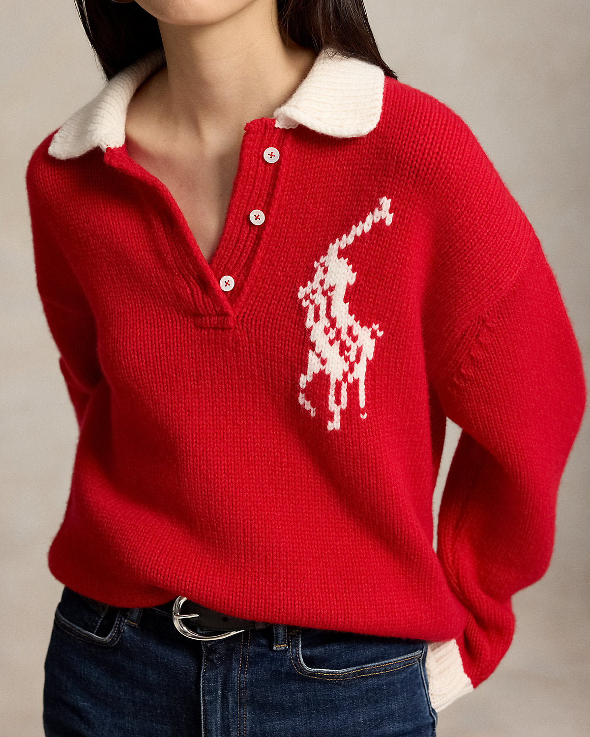 Big Pony Wool Rugby Sweater