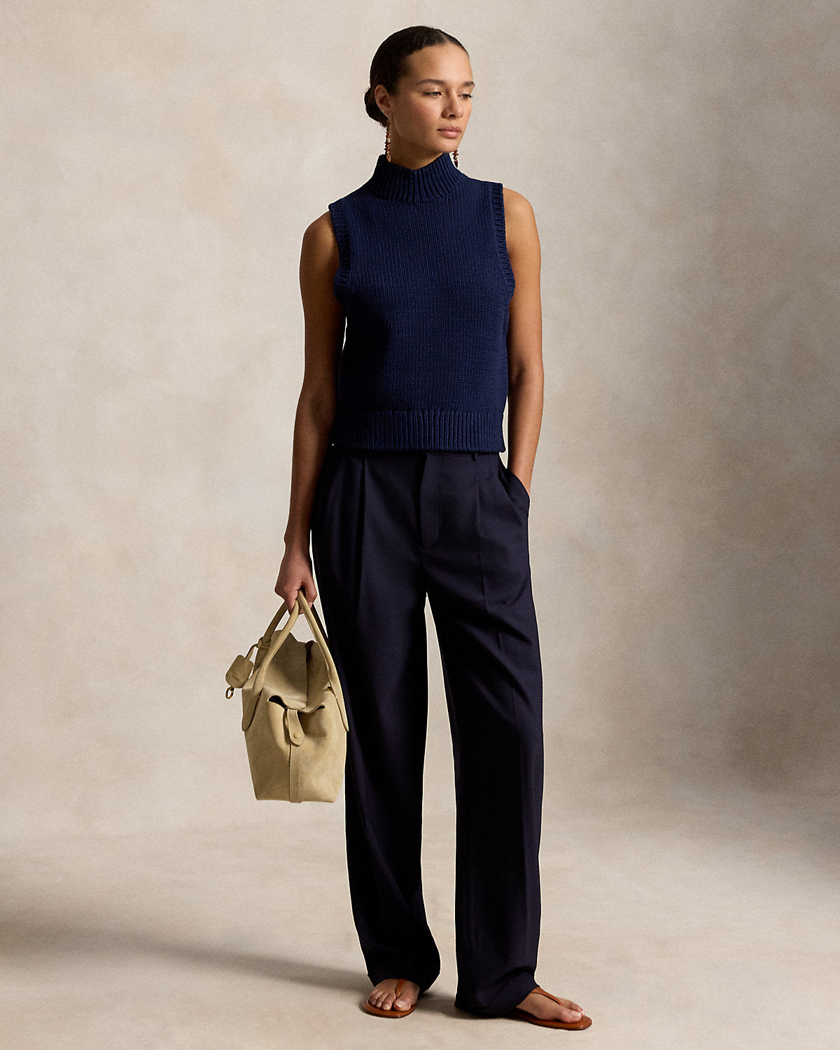 Sleeveless Turtleneck Sweater