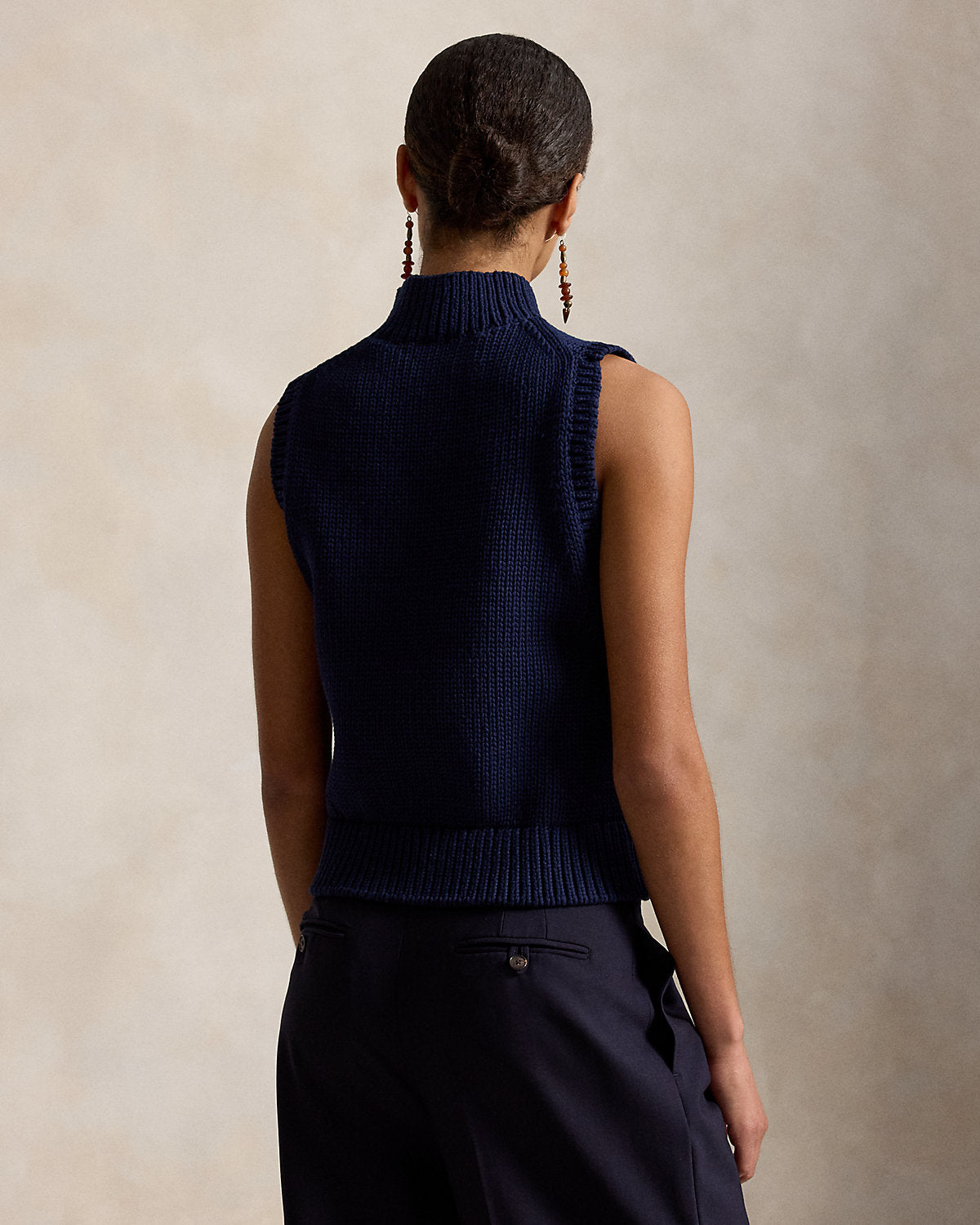 Sleeveless Turtleneck Sweater