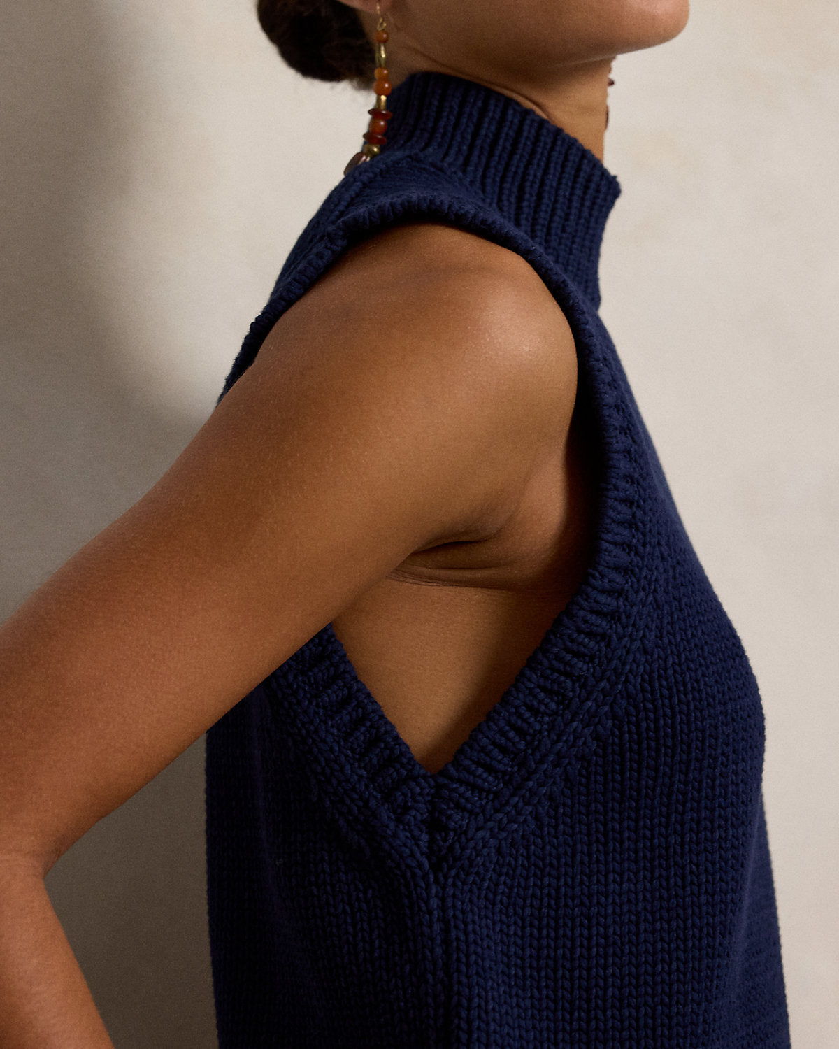 Sleeveless Turtleneck Sweater