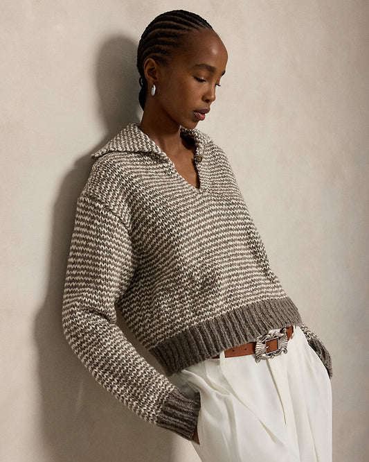 Striped Cotton-Blend Sweater