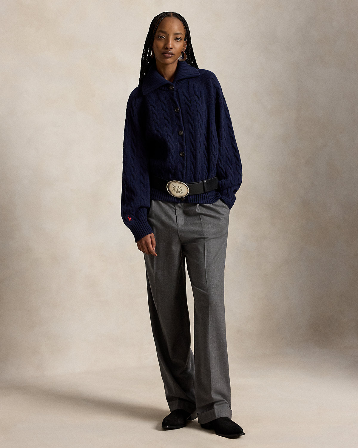 Cable-Knit Wool-Cashmere Jacket