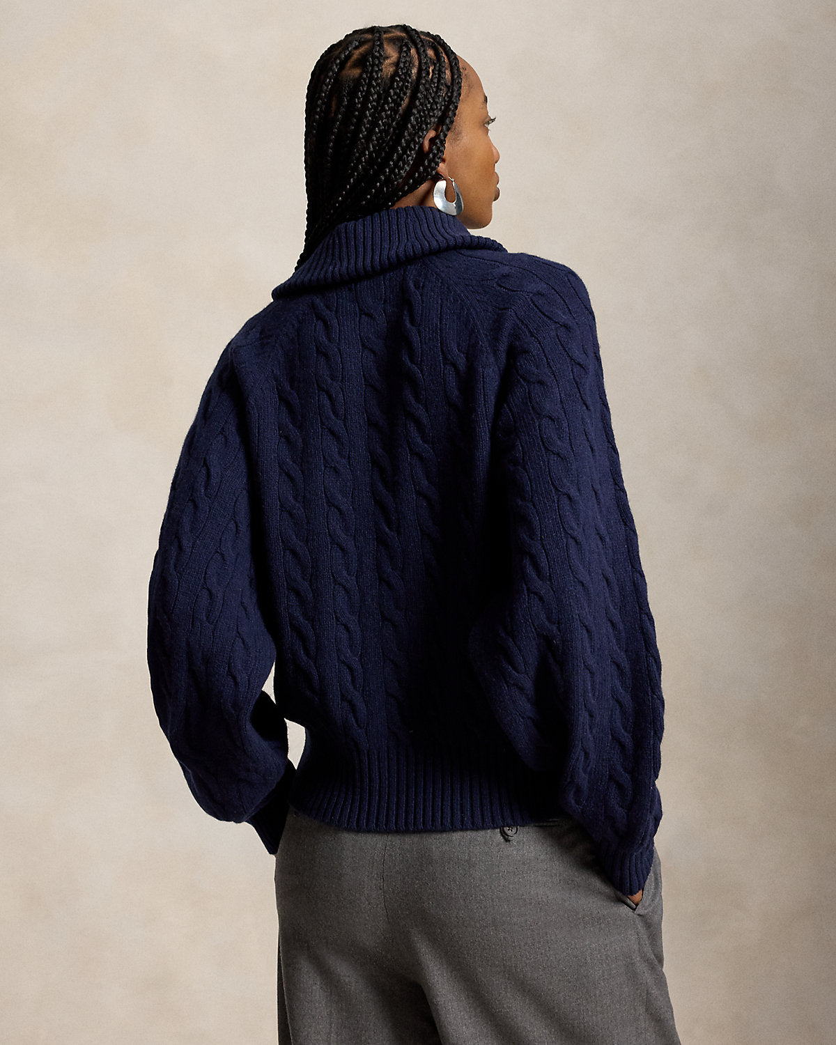 Cable-Knit Wool-Cashmere Jacket