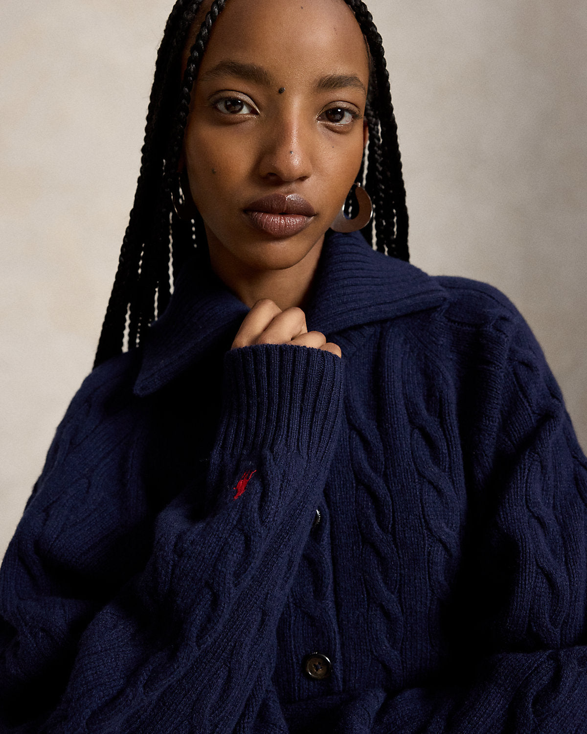 Cable-Knit Wool-Cashmere Jacket
