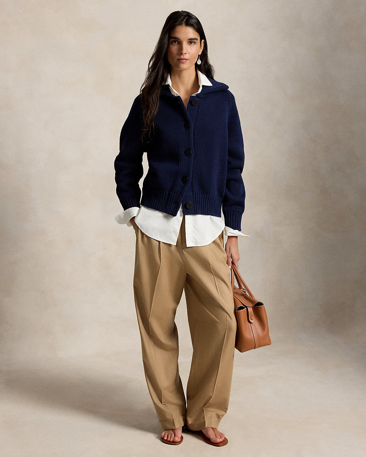 Cotton-Blend Buttoned Cardigan