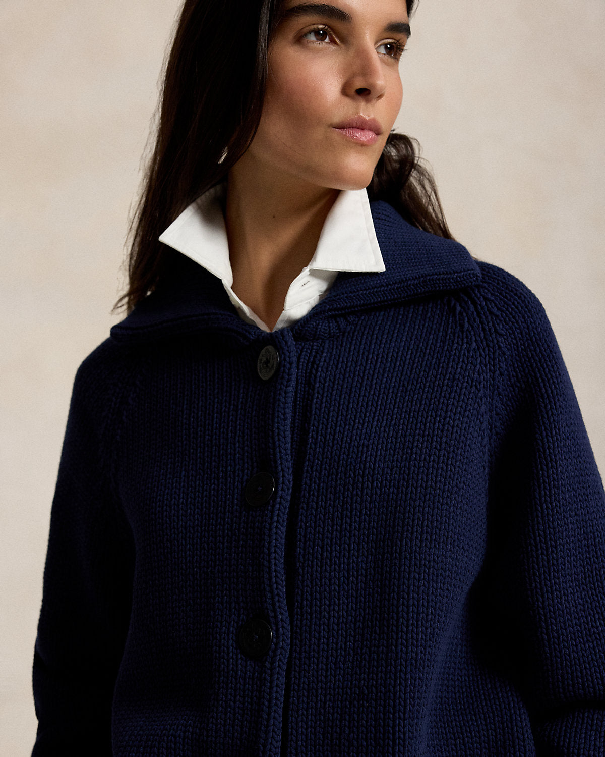 Cotton-Blend Buttoned Cardigan