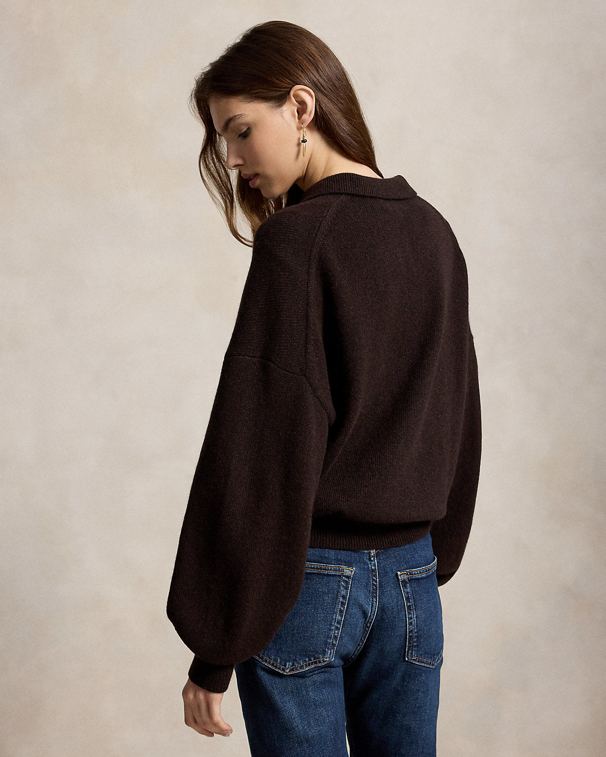 Polo-Collar Cashmere Sweater