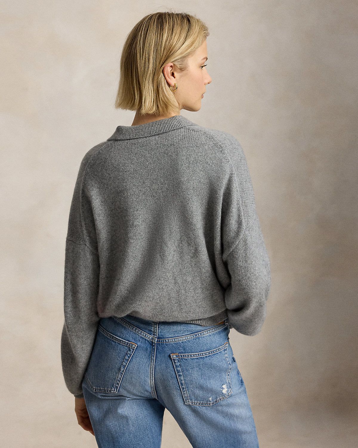 Polo-Collar Cashmere Sweater