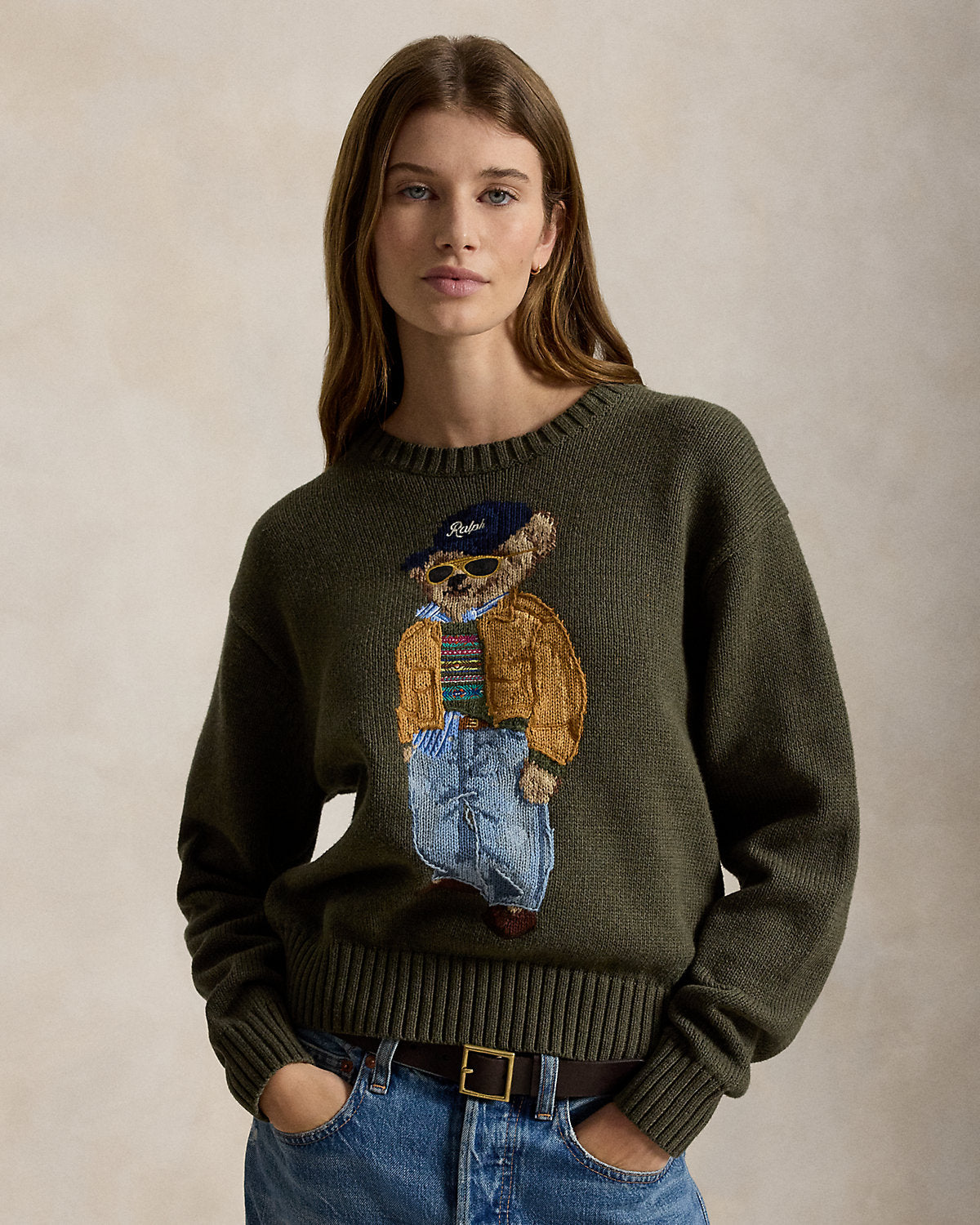Bear Cotton Crewneck Sweater