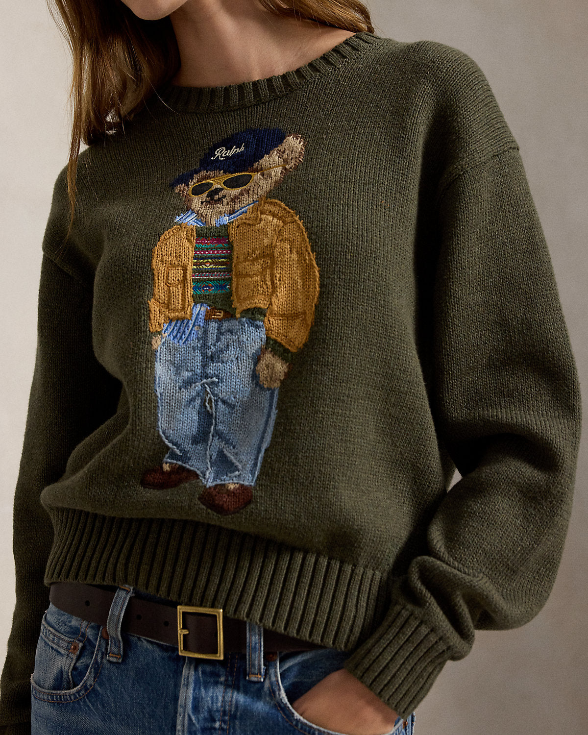 Bear Cotton Crewneck Sweater