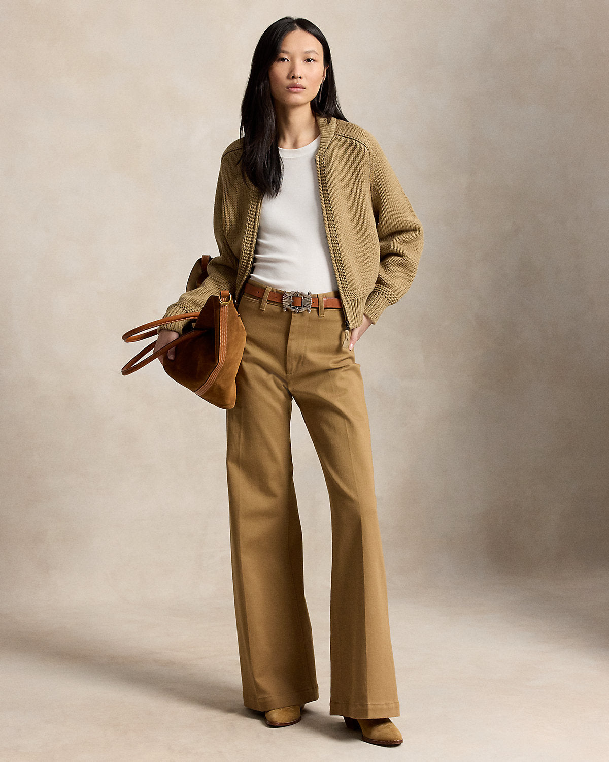 Cotton-Blend Full-Zip Sweater