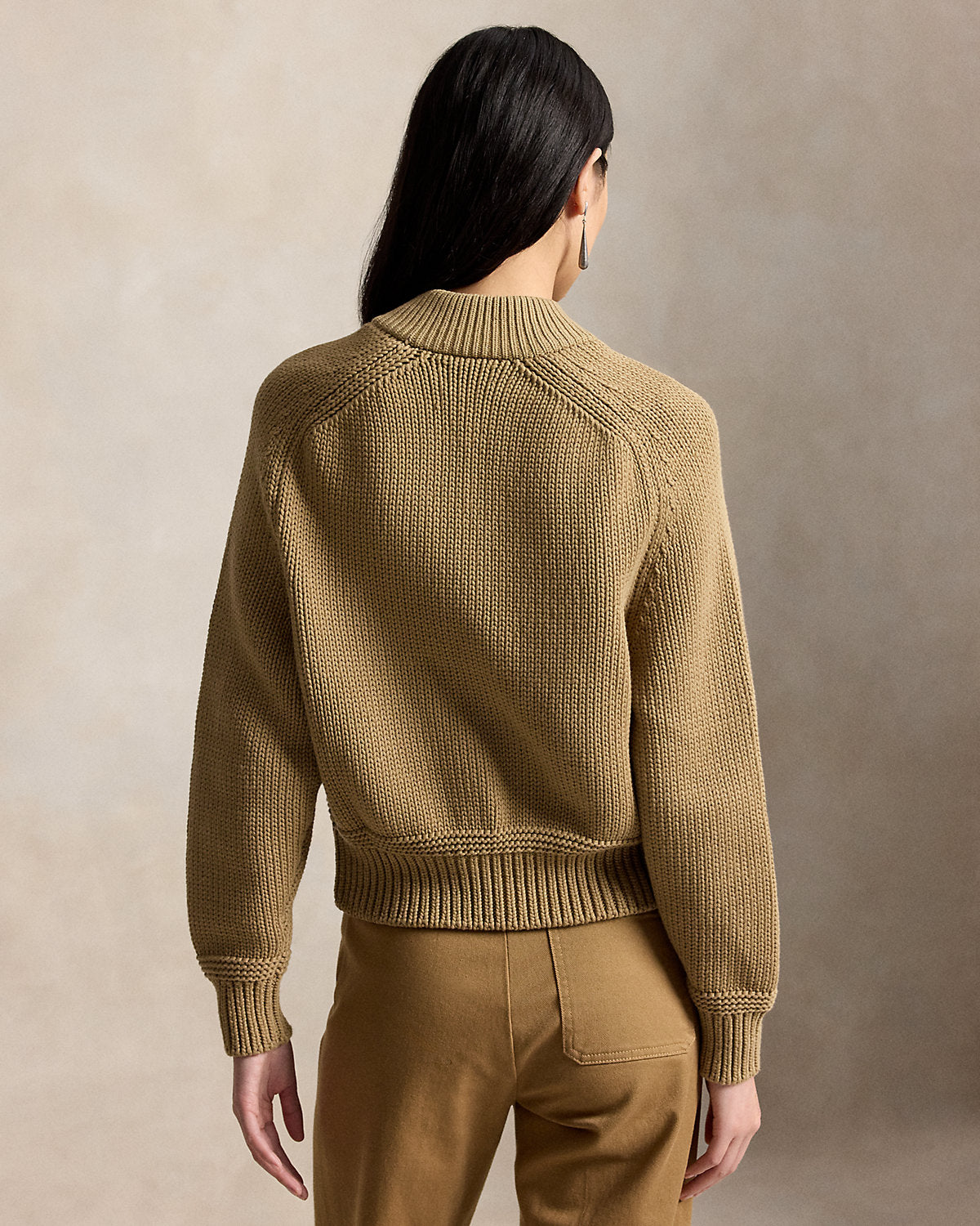Cotton-Blend Full-Zip Sweater