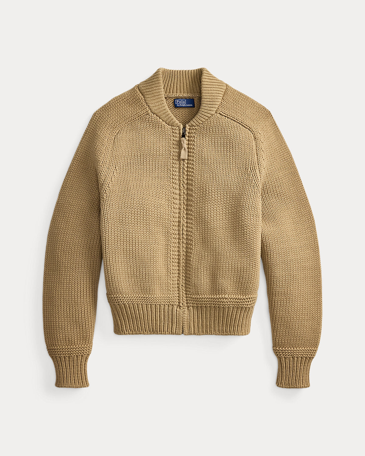 Cotton-Blend Full-Zip Sweater