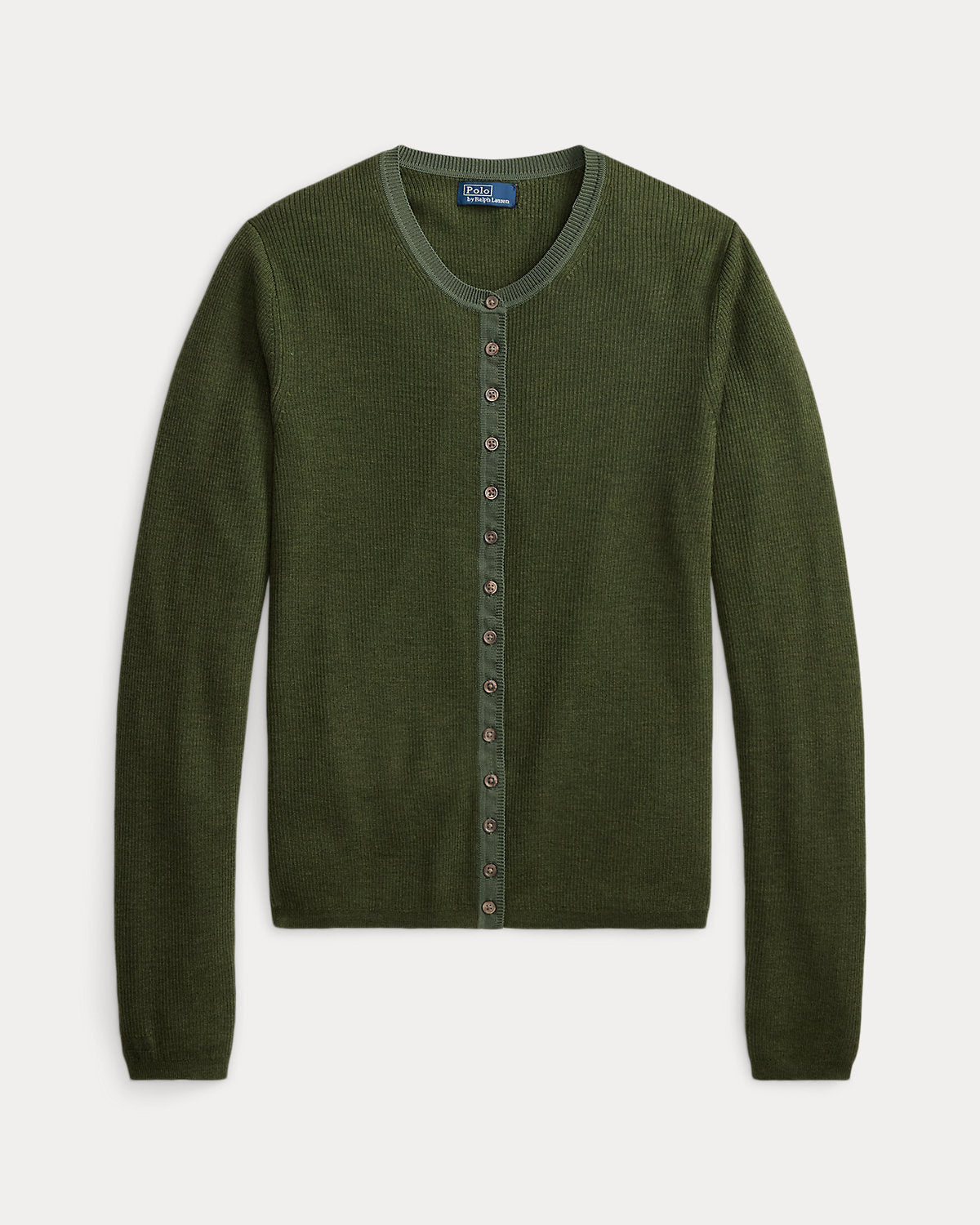 Rib-Knit Wool Cardigan