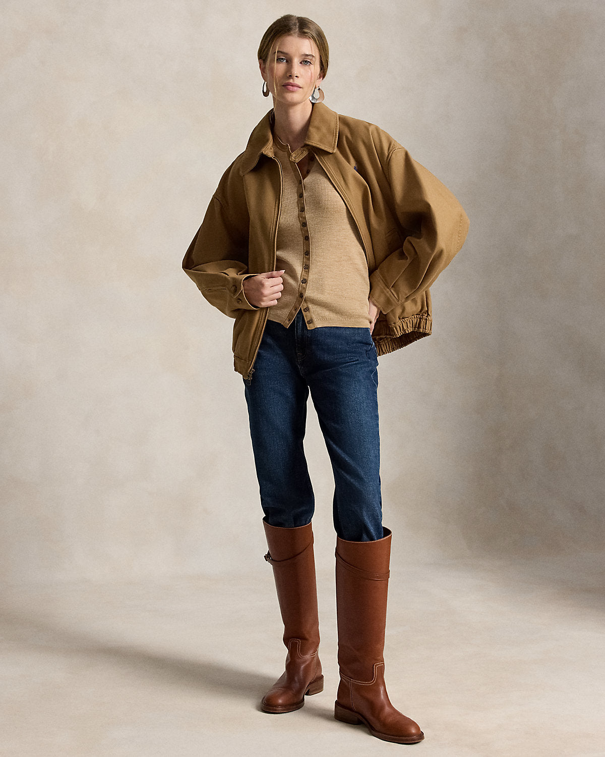 Rib-Knit Wool Cardigan